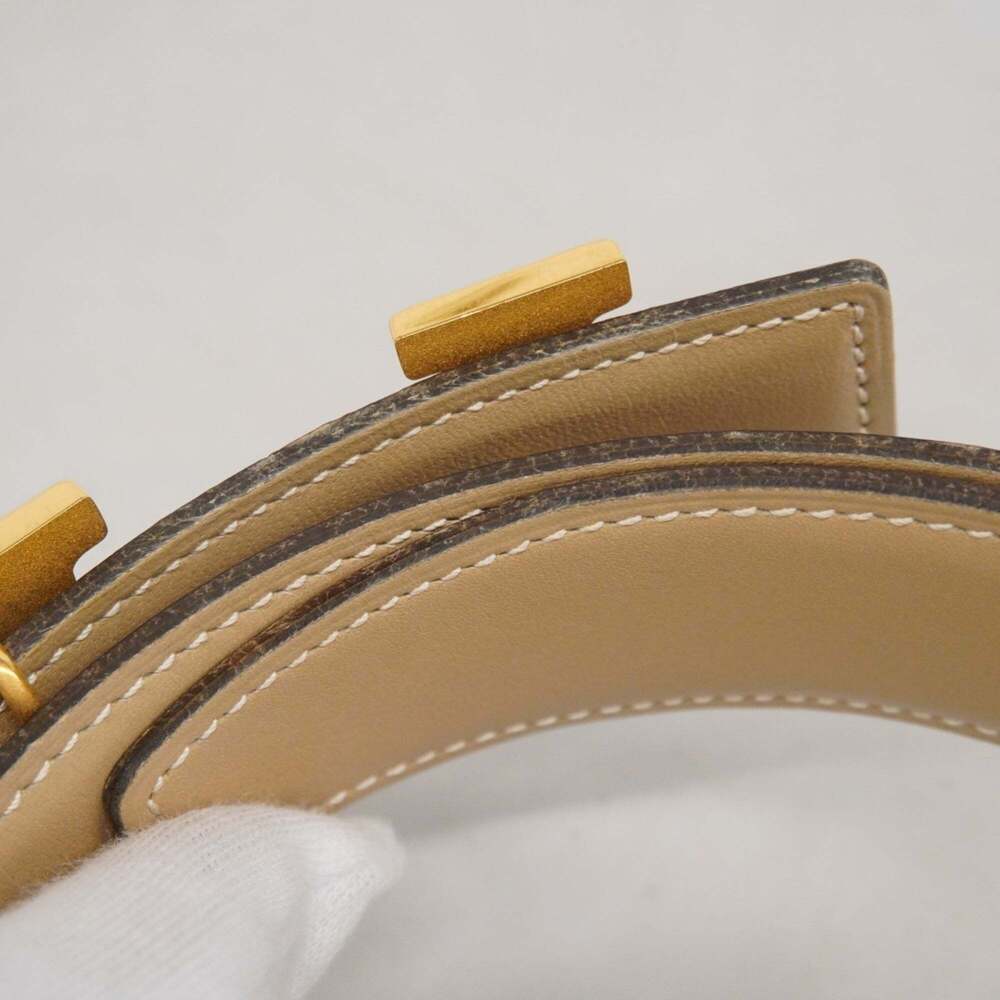 Hermes Hermès Constance Belt, Box Calf, Brown/Beige, B Stamp, Men's/Women's - Picture 7 of 9